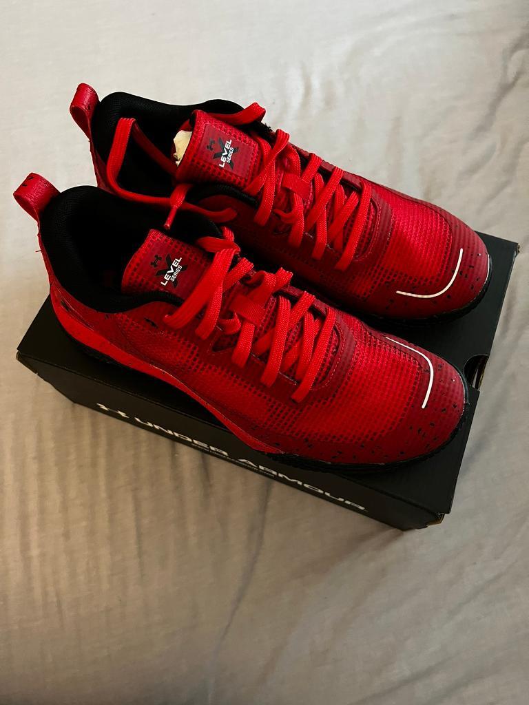 under armour red trainers